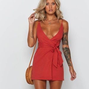 Rusty colored wrap dress